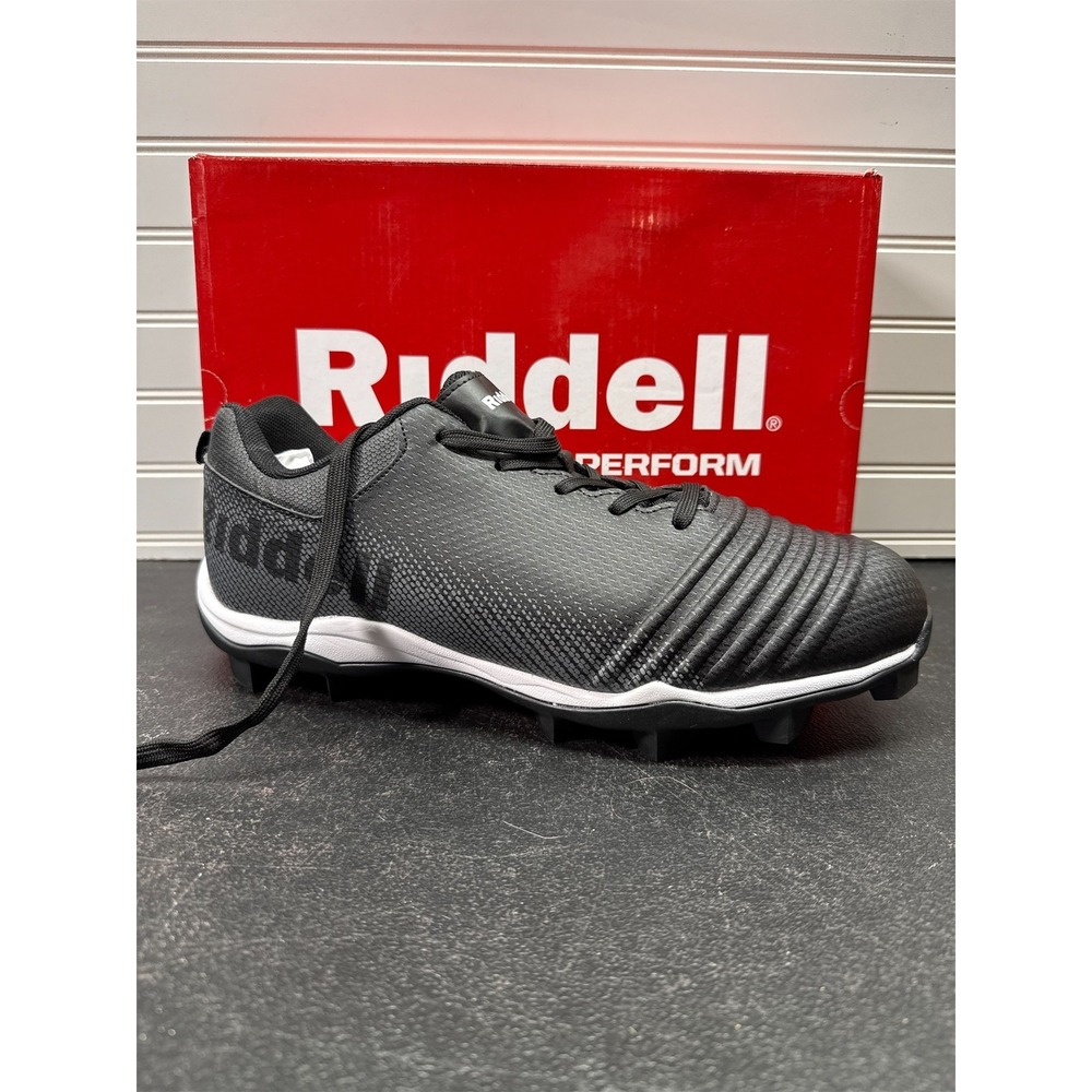 Riddell Men's Edge Low Football Shoes - Black/White, 13